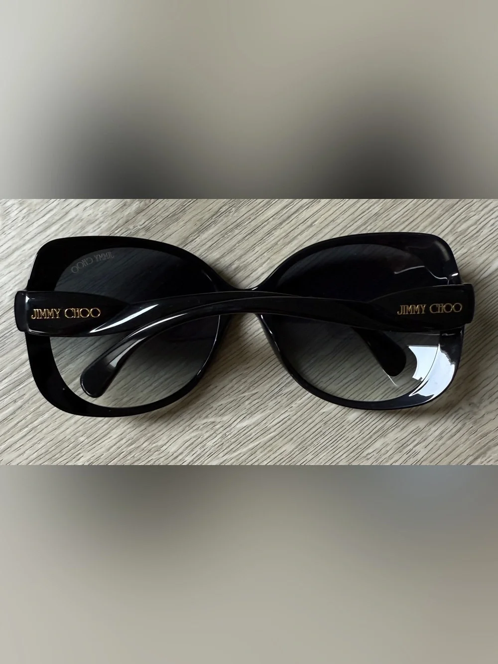 Jimmy Choo Black DAHLIA Oversized Designer Sunglasses Vintage Couture Dahlia/s